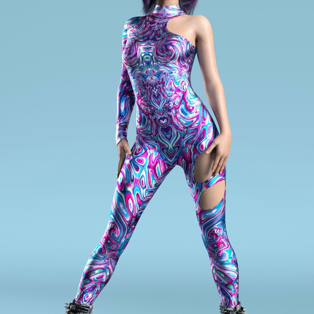 CandyCatz/Badinka bodysuit leotard with cutouts